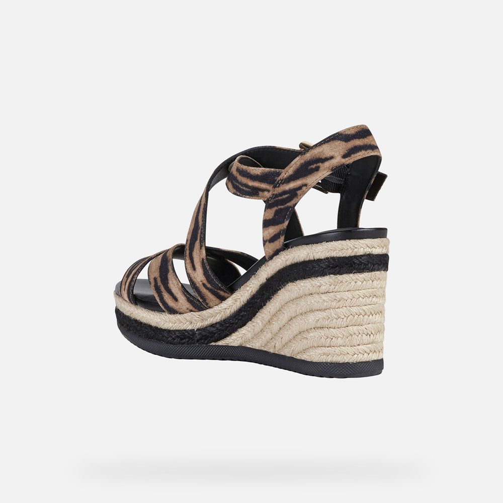 Sandalias Geox Senhora Pretas - Ponza - TJRDK2615